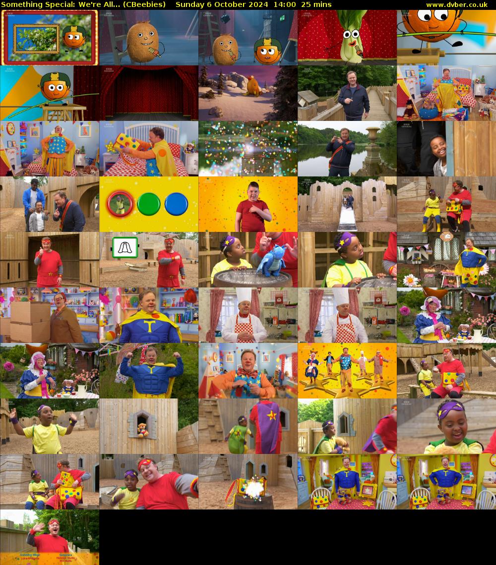 Something Special: We're All... (CBeebies) Sunday 6 October 2024 14:00 - 14:25