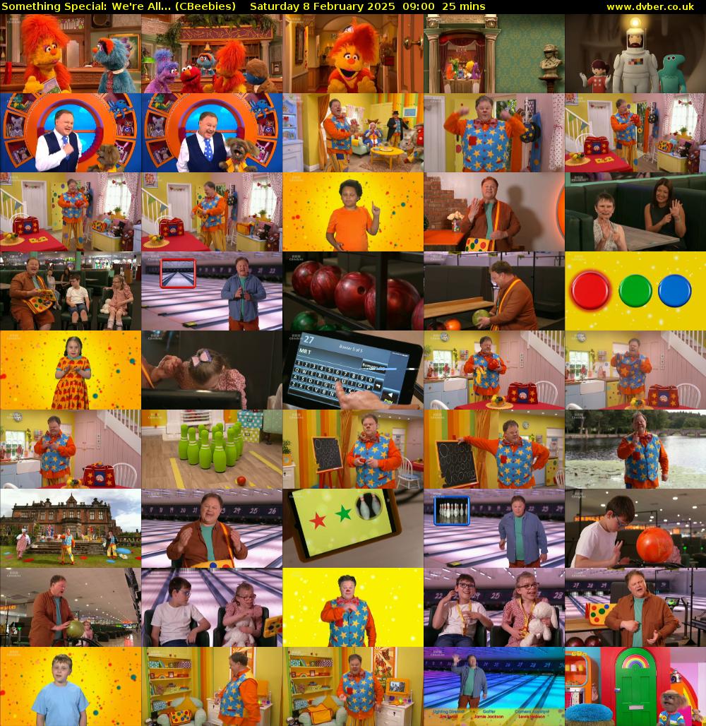 Something Special: We're All... (CBeebies) Saturday 8 February 2025 09:00 - 09:25