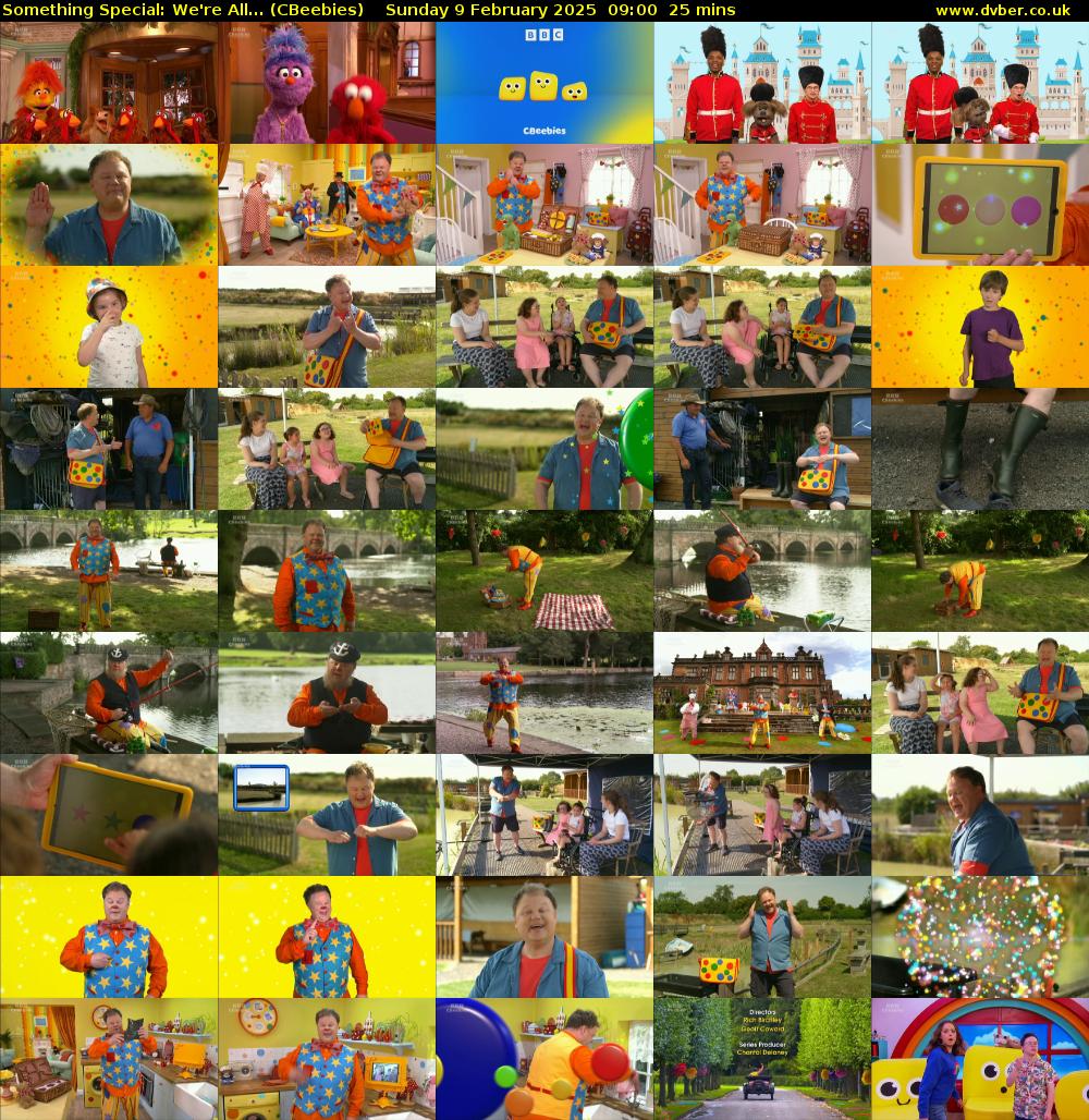 Something Special: We're All... (CBeebies) Sunday 9 February 2025 09:00 - 09:25