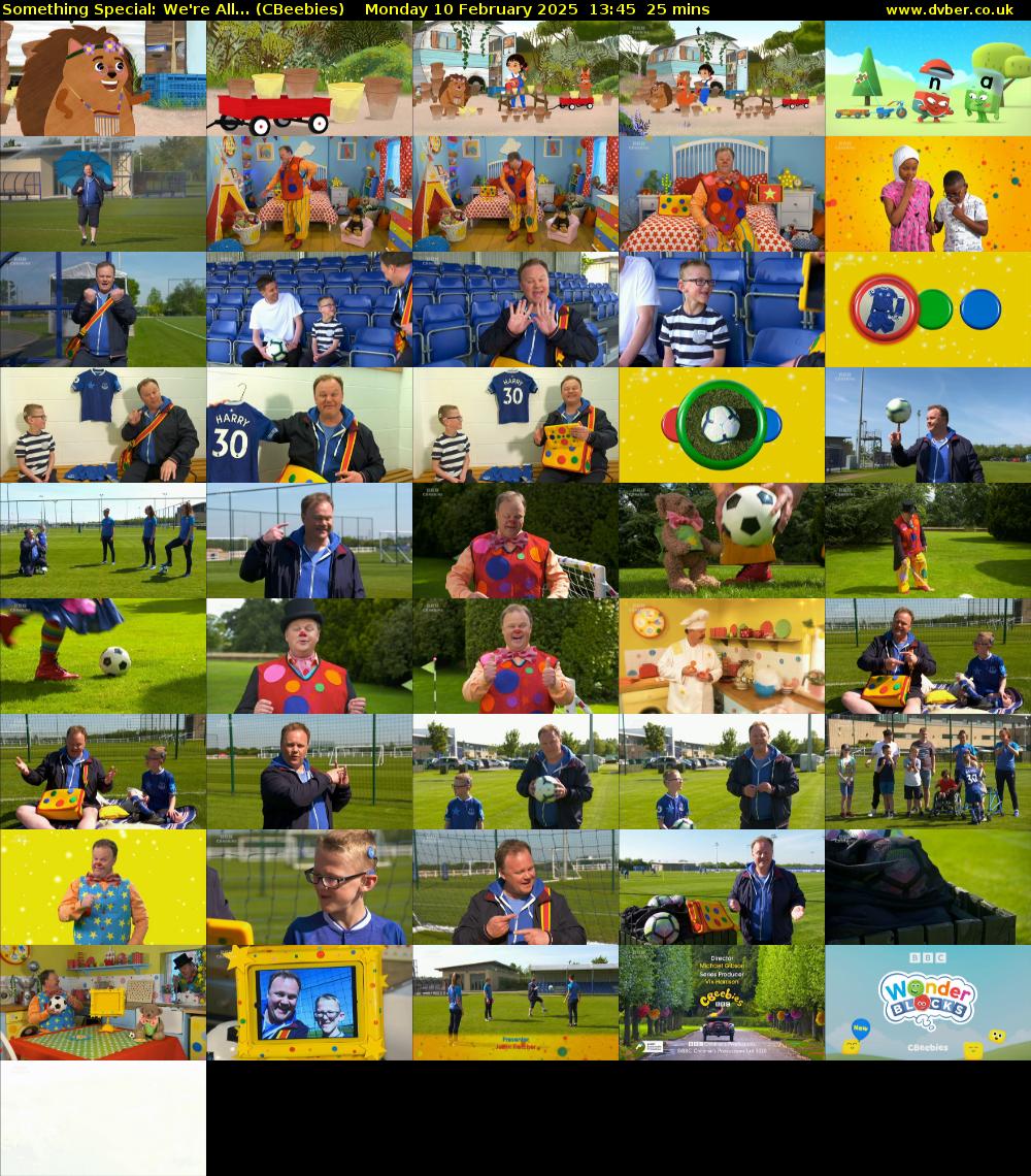 Something Special: We're All... (CBeebies) Monday 10 February 2025 13:45 - 14:10