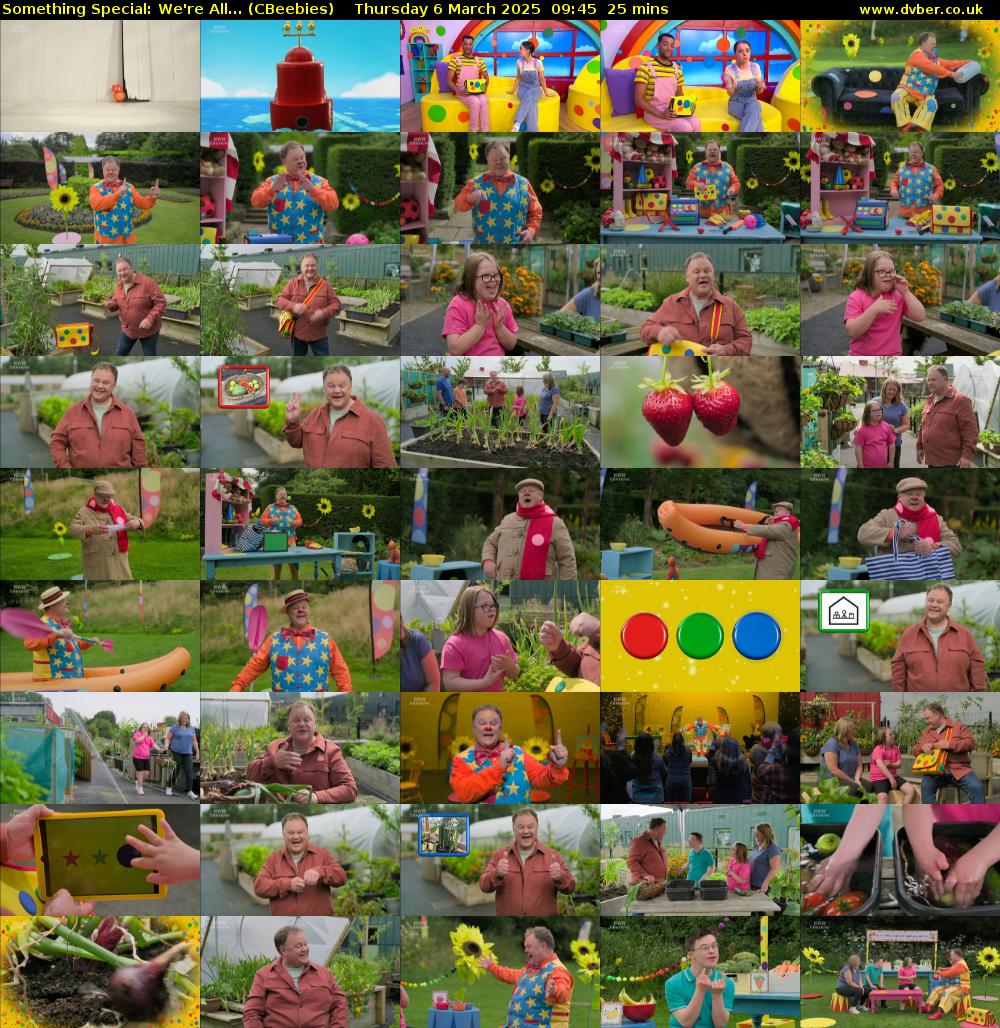 Something Special: We're All... (CBeebies) Thursday 6 March 2025 09:45 - 10:10