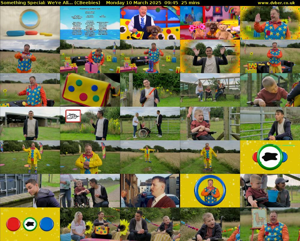 Something Special: We're All... (CBeebies) Monday 10 March 2025 09:45 - 10:10