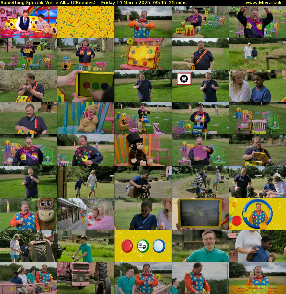 Something Special: We're All... (CBeebies) Friday 14 March 2025 09:45 - 10:10