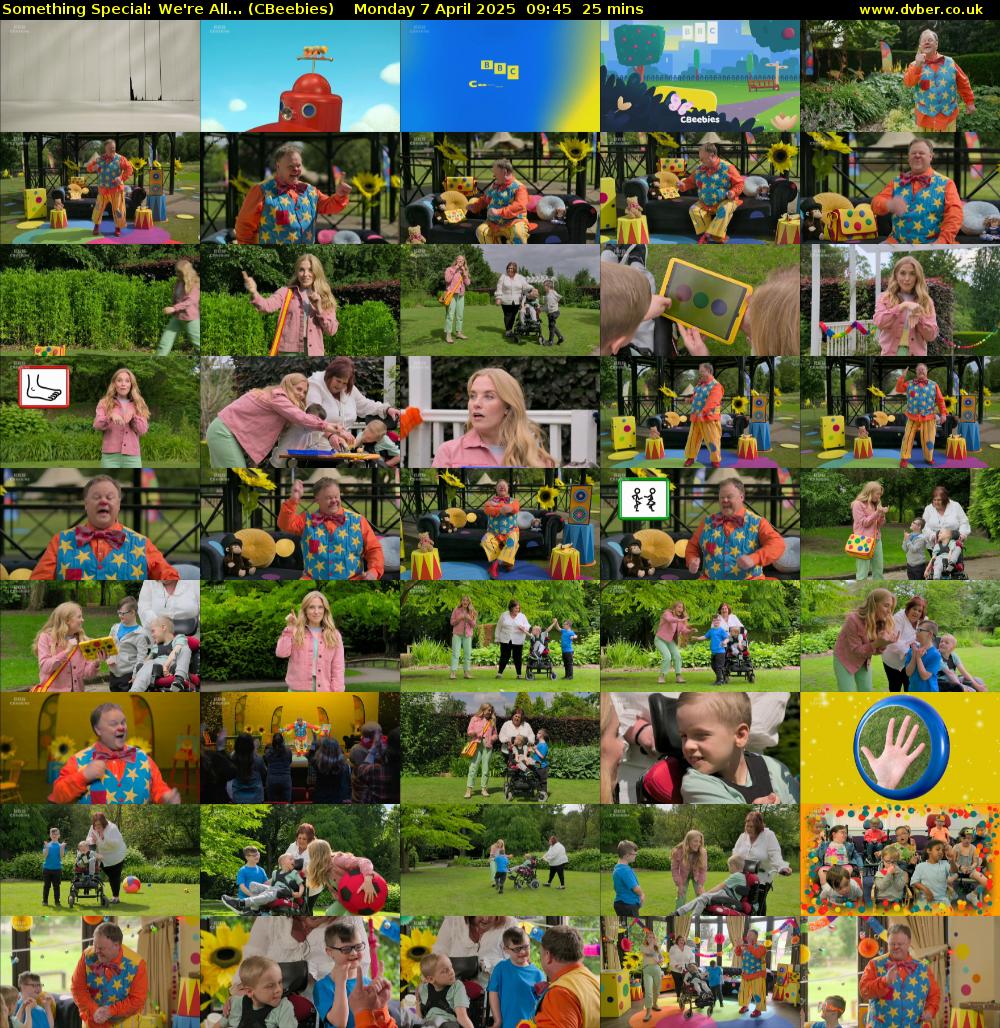 Something Special: We're All... (CBeebies) Monday 7 April 2025 09:45 - 10:10