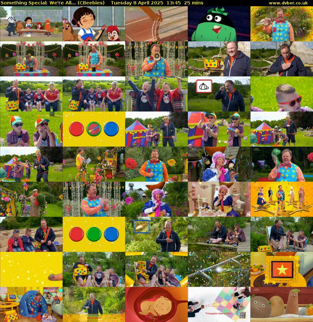 Something Special: We're All... (CBeebies) Tuesday 8 April 2025 13:45 - 14:10