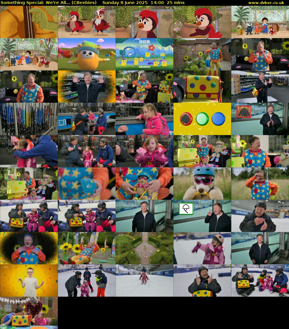 Something Special: We're All... (CBeebies) Sunday 8 June 2025 14:00 - 14:25