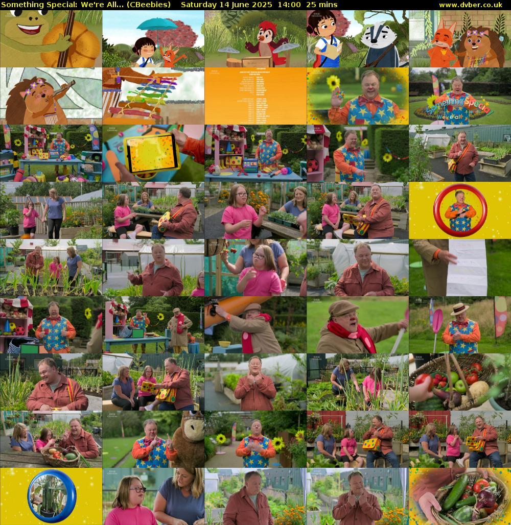 Something Special: We're All... (CBeebies) Saturday 14 June 2025 14:00 - 14:25