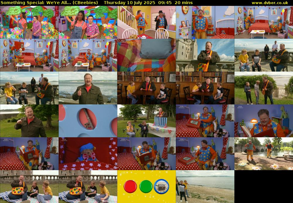 Something Special: We're All... (CBeebies) Thursday 10 July 2025 09:45 - 10:05