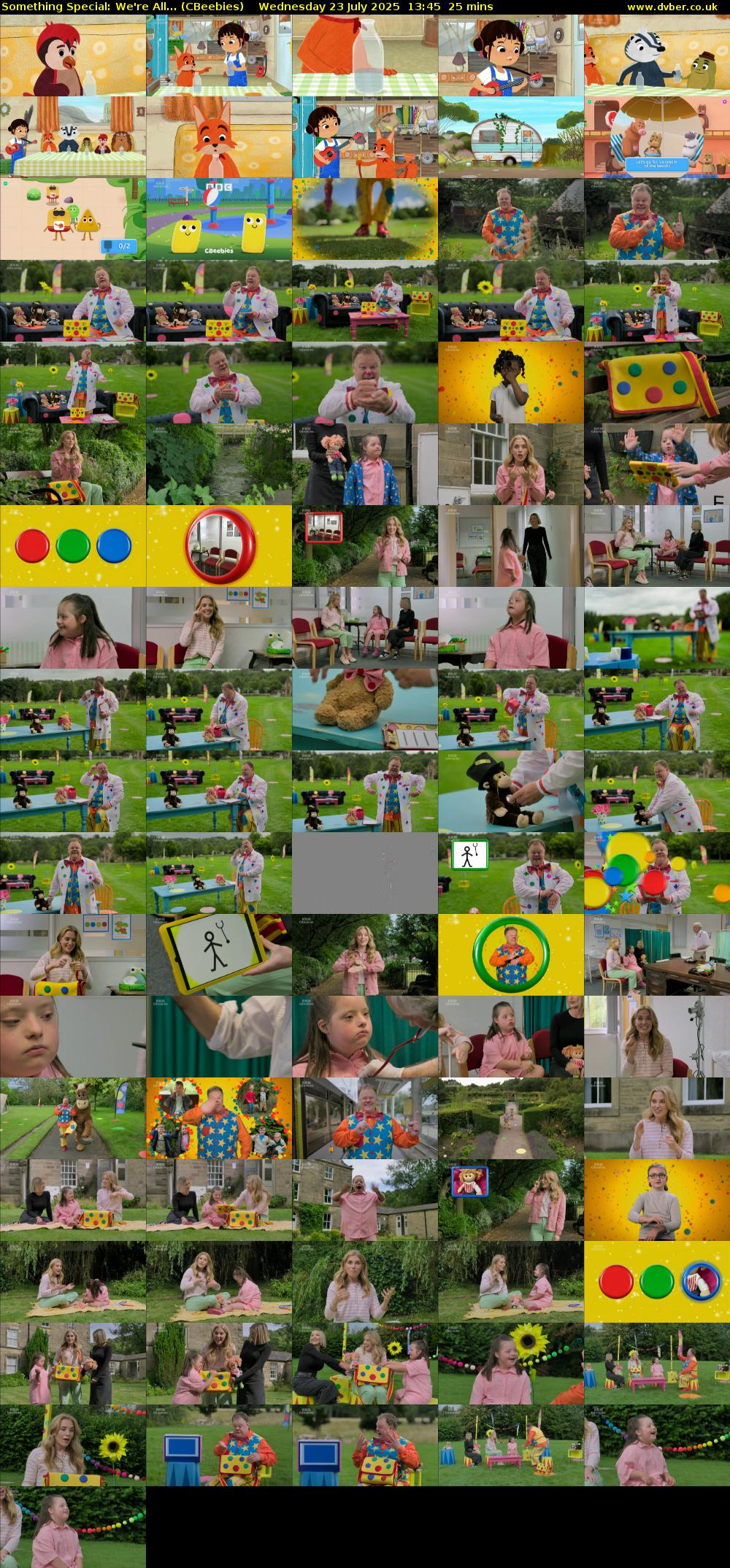 Something Special: We're All... (CBeebies) Wednesday 23 July 2025 13:45 - 14:10