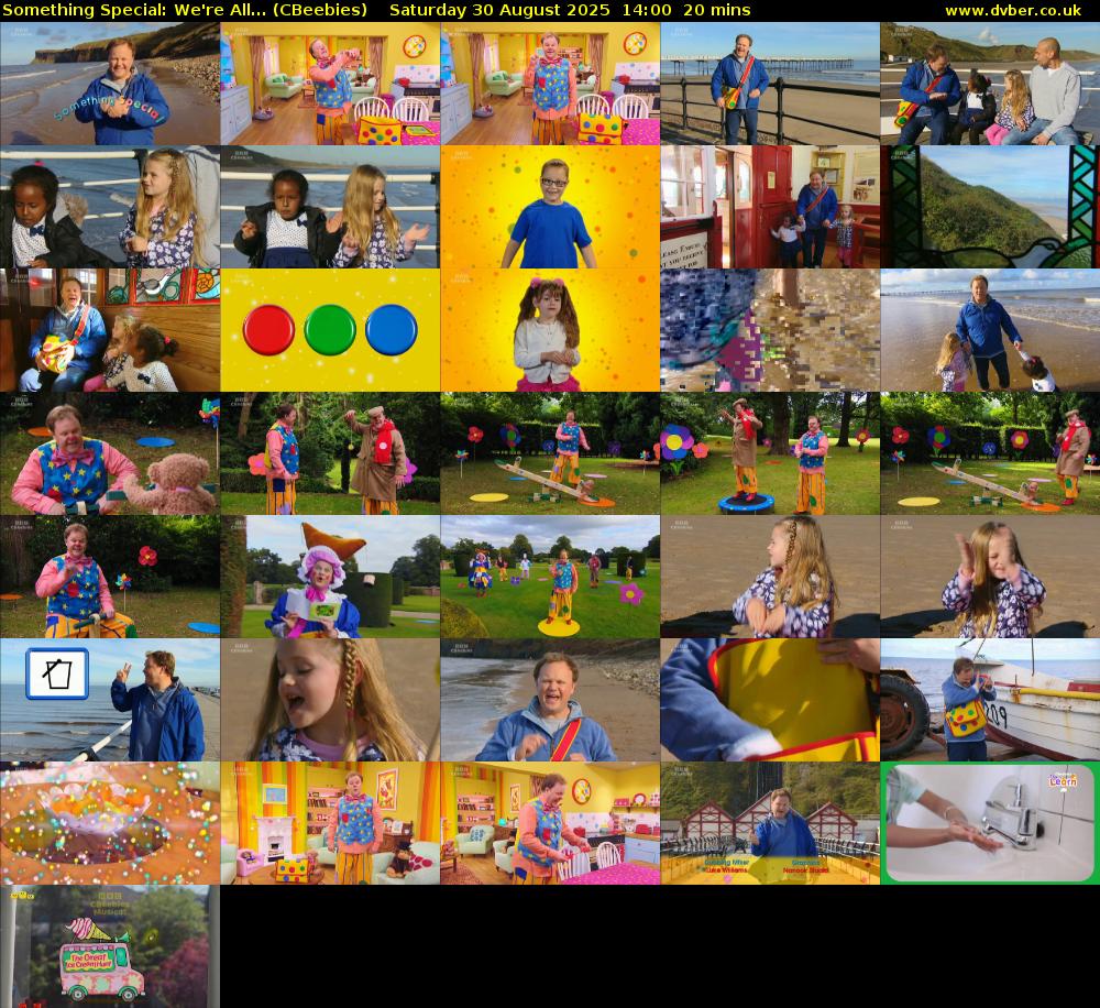 Something Special: We're All... (CBeebies) Saturday 30 August 2025 14:00 - 14:20