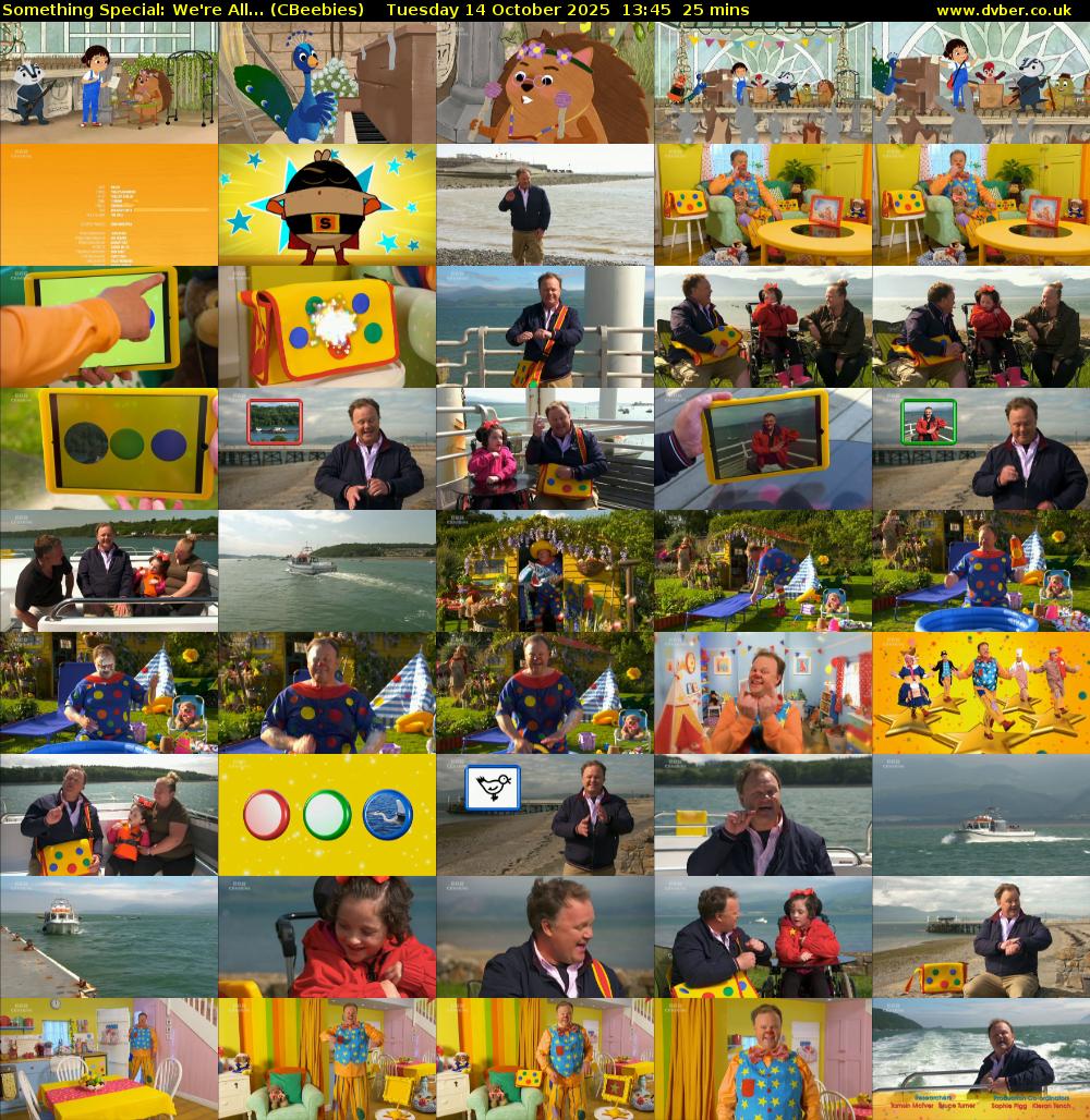 Something Special: We're All... (CBeebies) Tuesday 14 October 2025 13:45 - 14:10