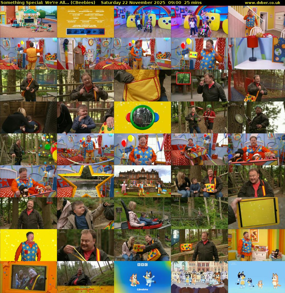 Something Special: We're All... (CBeebies) Saturday 22 November 2025 09:00 - 09:25