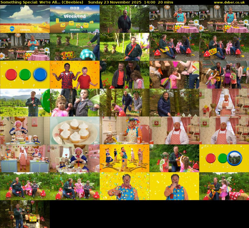 Something Special: We're All... (CBeebies) Sunday 23 November 2025 14:00 - 14:20