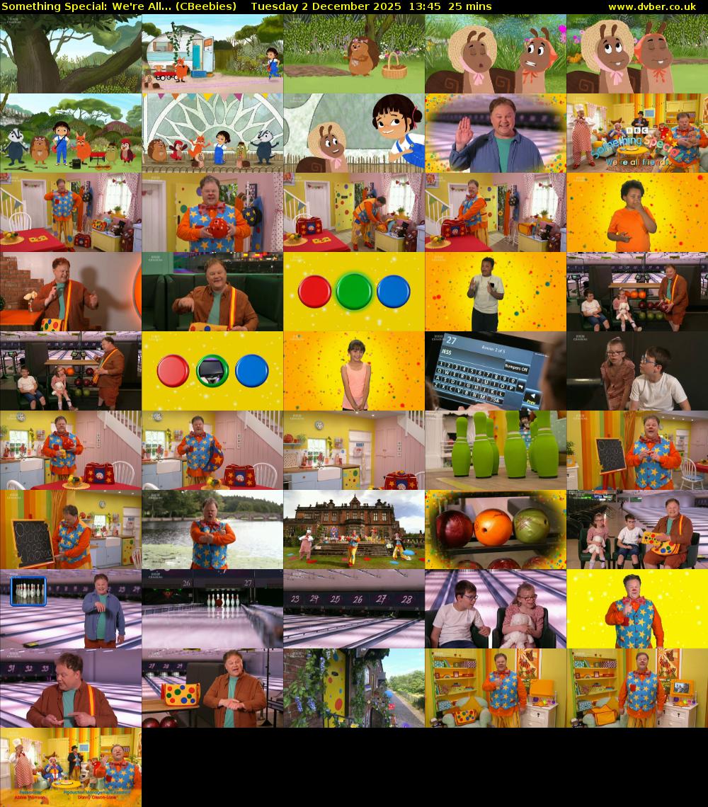 Something Special: We're All... (CBeebies) Tuesday 2 December 2025 13:45 - 14:10