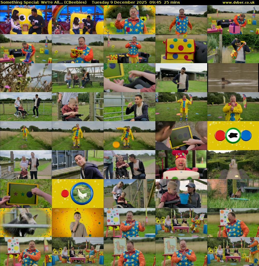 Something Special: We're All... (CBeebies) Tuesday 9 December 2025 09:45 - 10:10