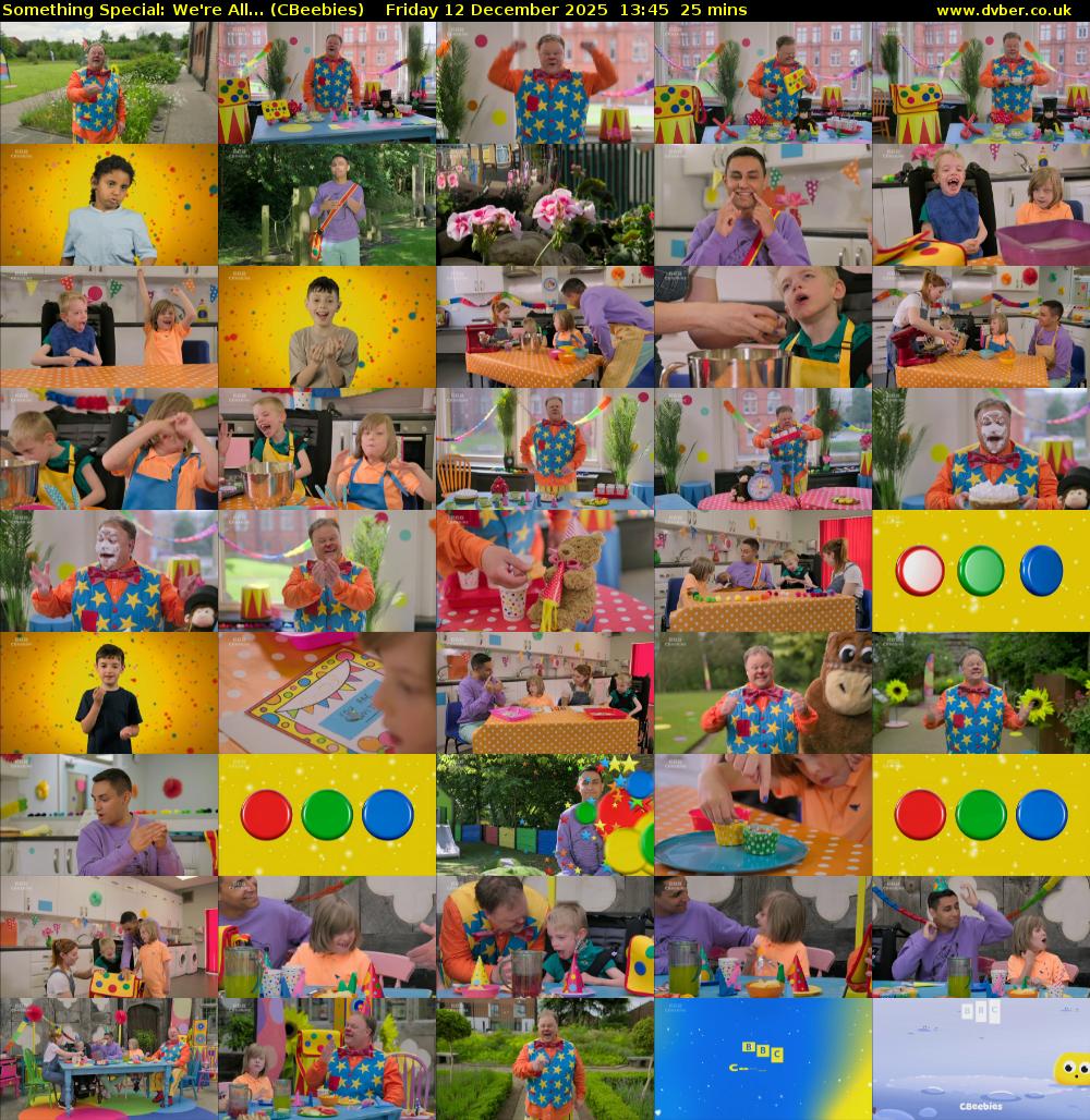 Something Special: We're All... (CBeebies) Friday 12 December 2025 13:45 - 14:10