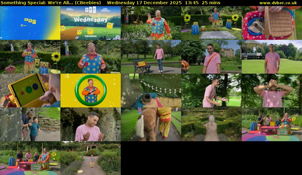 Something Special: We're All... (CBeebies) Wednesday 17 December 2025 13:45 - 14:10