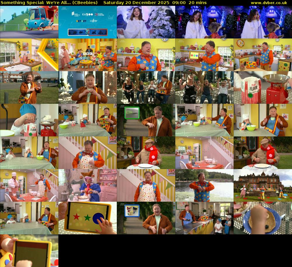 Something Special: We're All... (CBeebies) Saturday 20 December 2025 09:00 - 09:20