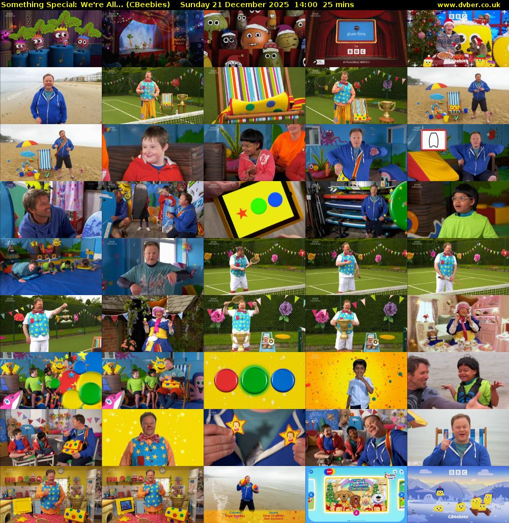 Something Special: We're All... (CBeebies) Sunday 21 December 2025 14:00 - 14:25