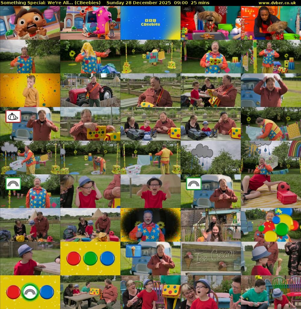 Something Special: We're All... (CBeebies) Sunday 28 December 2025 09:00 - 09:25