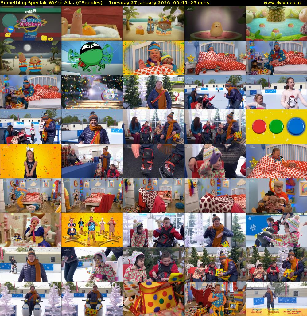 Something Special: We're All... (CBeebies) Tuesday 27 January 2026 09:45 - 10:10