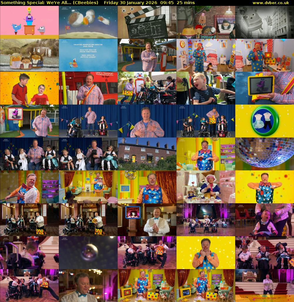 Something Special: We're All... (CBeebies) Friday 30 January 2026 09:45 - 10:10