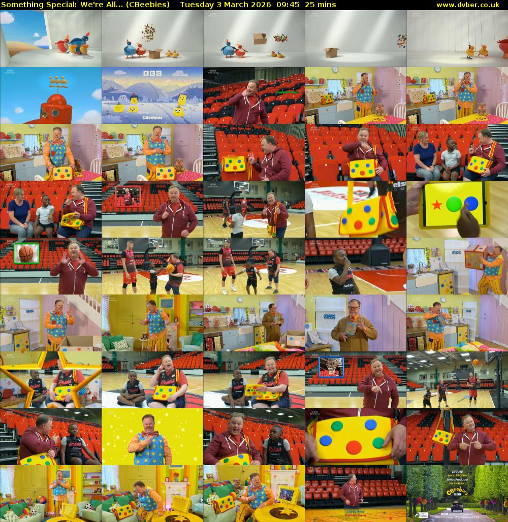 Something Special: We're All... (CBeebies) Tuesday 3 March 2026 09:45 - 10:10
