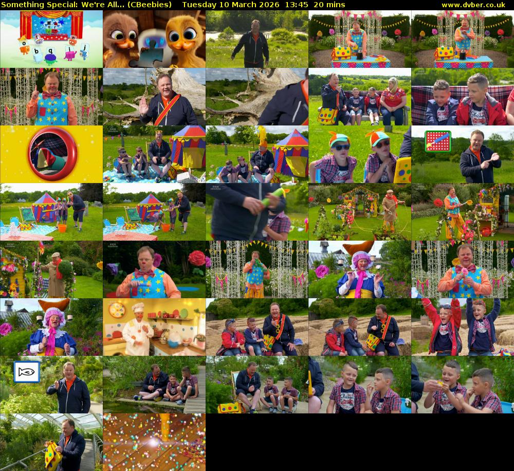 Something Special: We're All... (CBeebies) Tuesday 10 March 2026 13:45 - 14:05