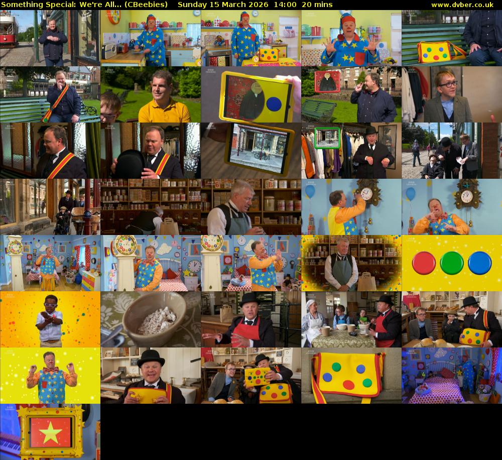Something Special: We're All... (CBeebies) Sunday 15 March 2026 14:00 - 14:20