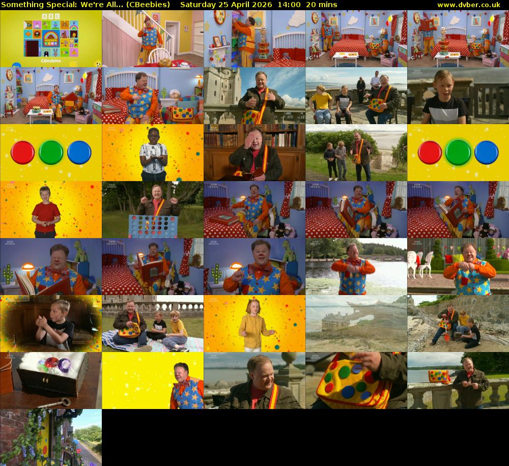 Something Special: We're All... (CBeebies) Saturday 25 April 2026 14:00 - 14:20