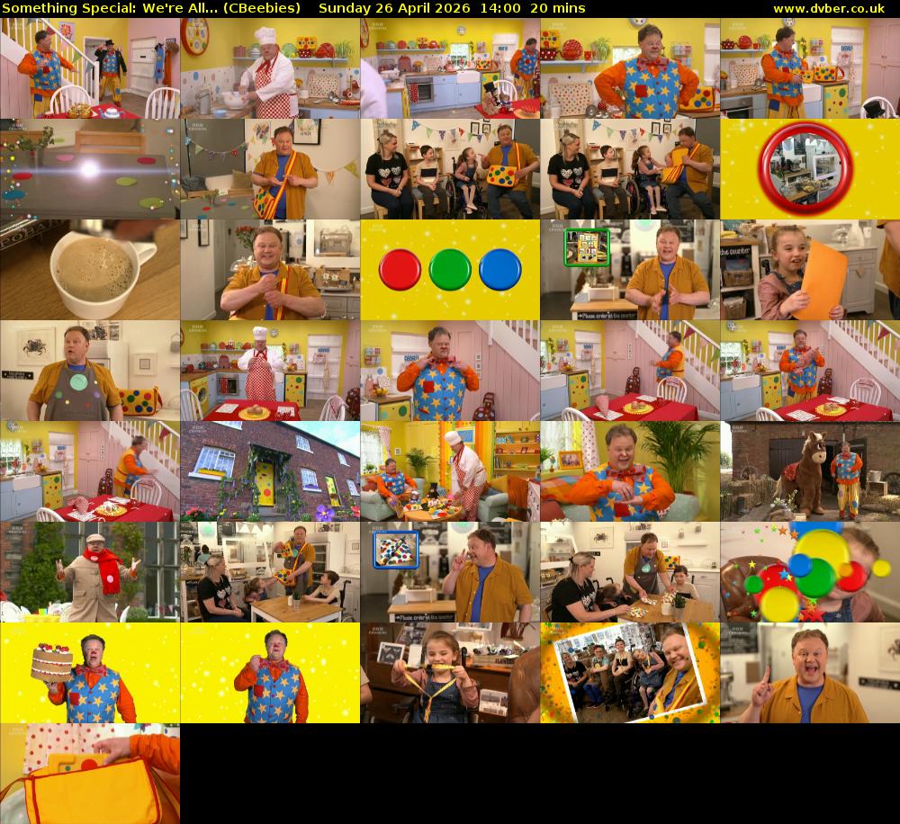 Something Special: We're All... (CBeebies) Sunday 26 April 2026 14:00 - 14:20