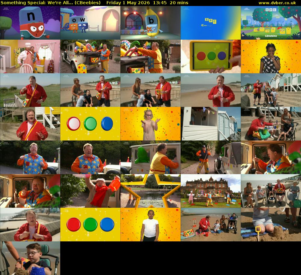Something Special: We're All... (CBeebies) Friday 1 May 2026 13:45 - 14:05
