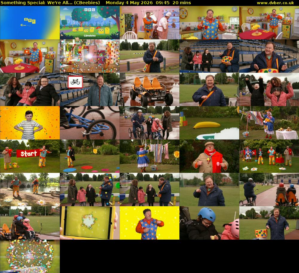 Something Special: We're All... (CBeebies) Monday 4 May 2026 09:45 - 10:05