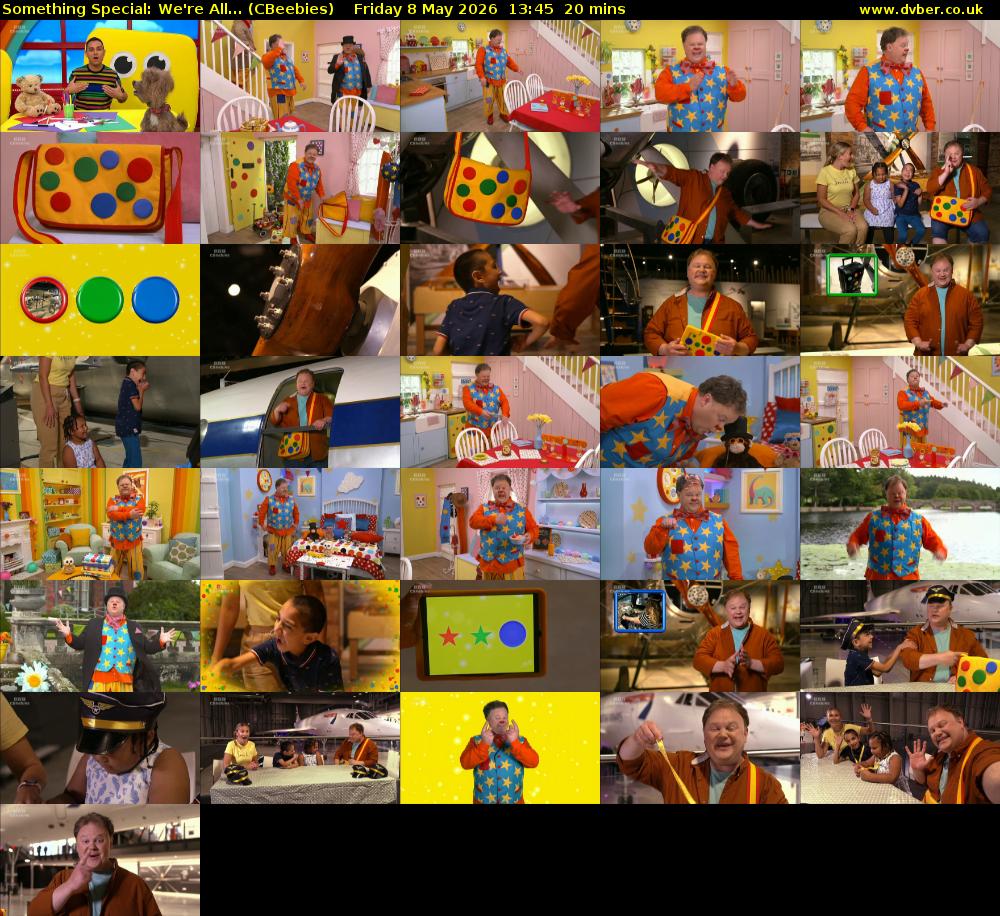 Something Special: We're All... (CBeebies) Friday 8 May 2026 13:45 - 14:05