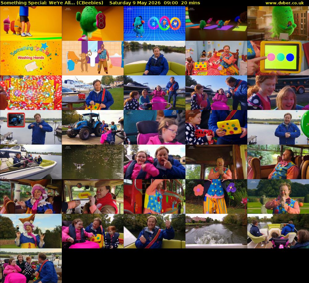Something Special: We're All... (CBeebies) Saturday 9 May 2026 09:00 - 09:20