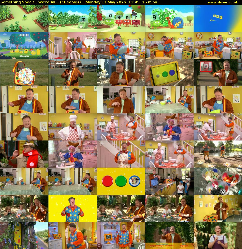 Something Special: We're All... (CBeebies) Monday 11 May 2026 13:45 - 14:10