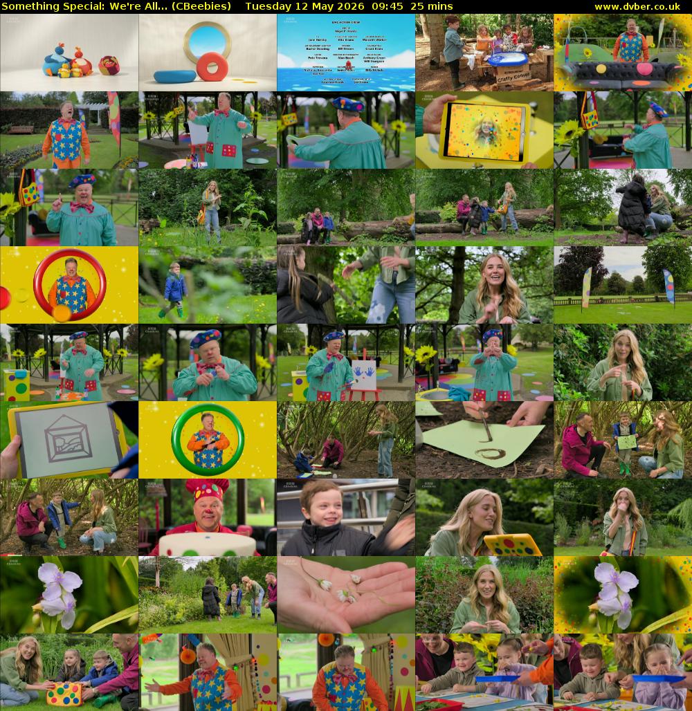 Something Special: We're All... (CBeebies) Tuesday 12 May 2026 09:45 - 10:10