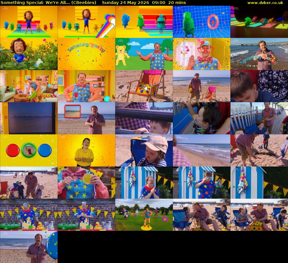 Something Special: We're All... (CBeebies) Sunday 24 May 2026 09:00 - 09:20