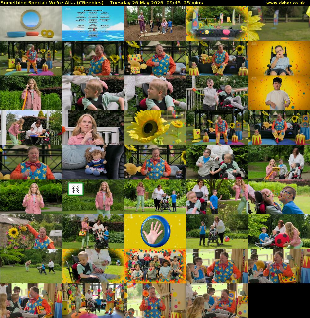 Something Special: We're All... (CBeebies) Tuesday 26 May 2026 09:45 - 10:10