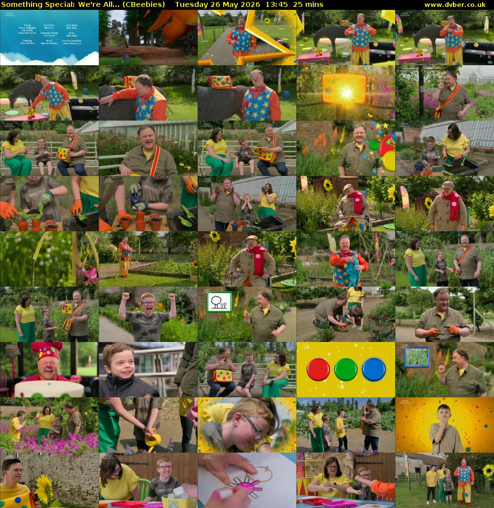 Something Special: We're All... (CBeebies) Tuesday 26 May 2026 13:45 - 14:10