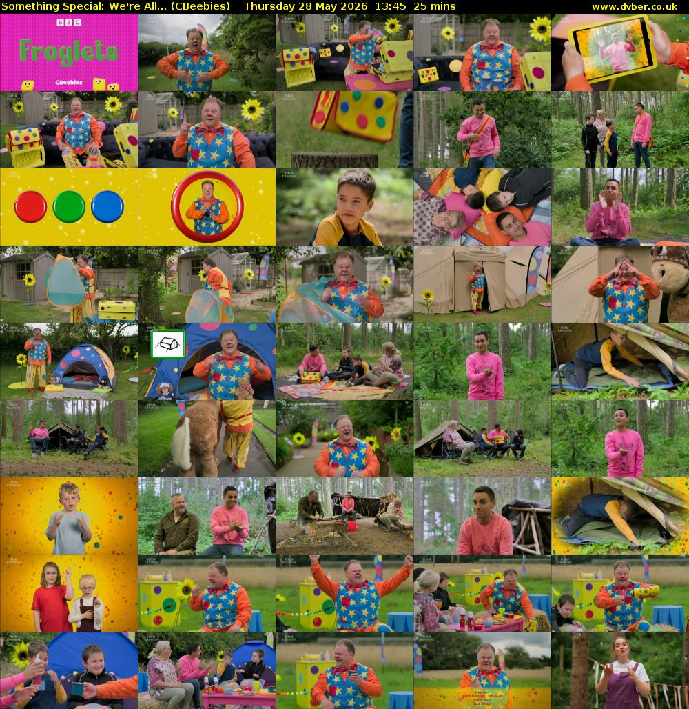 Something Special: We're All... (CBeebies) Thursday 28 May 2026 13:45 - 14:10