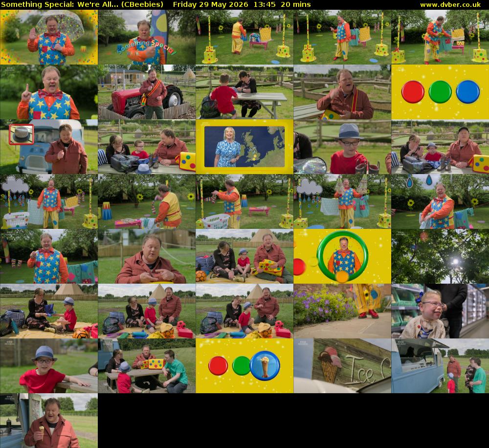 Something Special: We're All... (CBeebies) Friday 29 May 2026 13:45 - 14:05