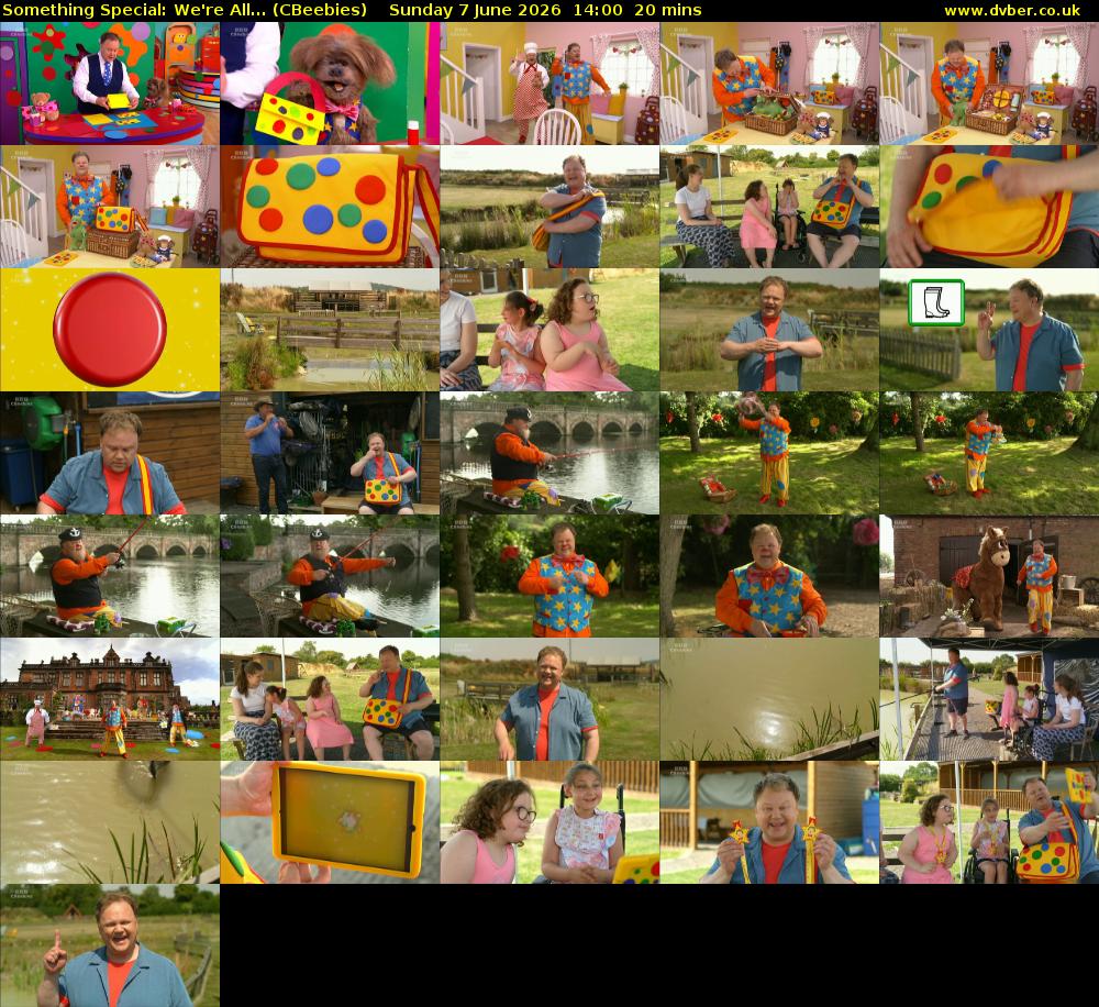Something Special: We're All... (CBeebies) Sunday 7 June 2026 14:00 - 14:20