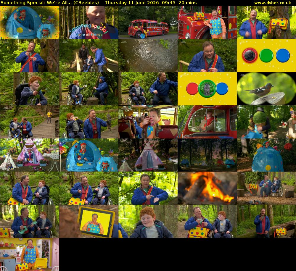 Something Special: We're All... (CBeebies) Thursday 11 June 2026 09:45 - 10:05