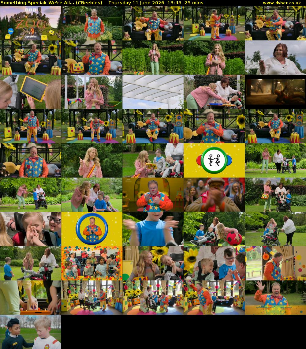Something Special: We're All... (CBeebies) Thursday 11 June 2026 13:45 - 14:10