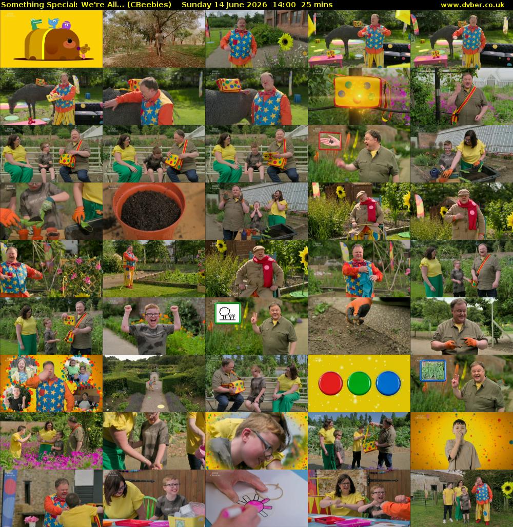 Something Special: We're All... (CBeebies) Sunday 14 June 2026 14:00 - 14:25