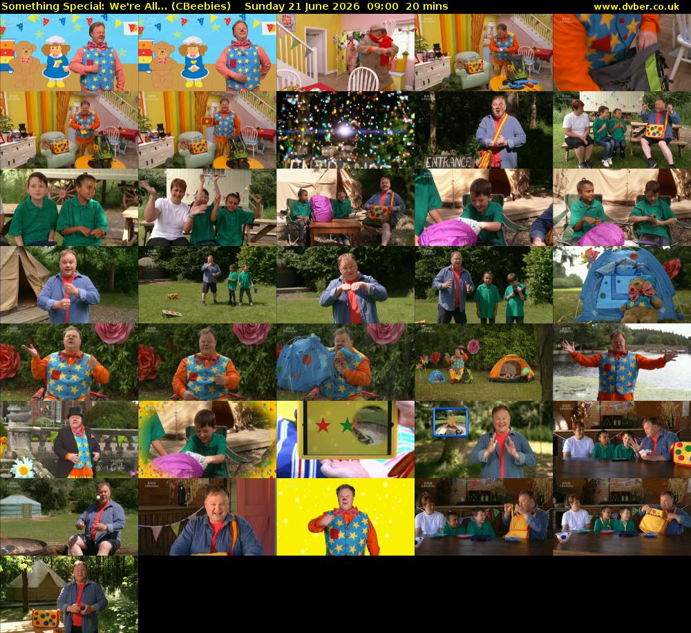 Something Special: We're All... (CBeebies) Sunday 21 June 2026 09:00 - 09:20