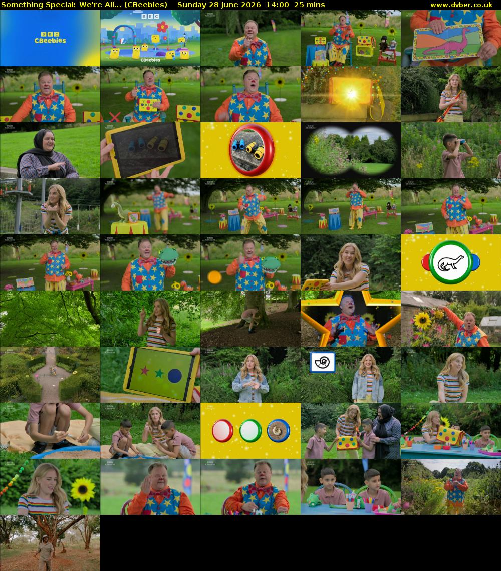 Something Special: We're All... (CBeebies) Sunday 28 June 2026 14:00 - 14:25