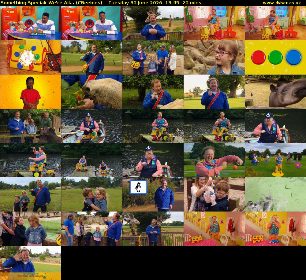Something Special: We're All... (CBeebies) Tuesday 30 June 2026 13:45 - 14:05