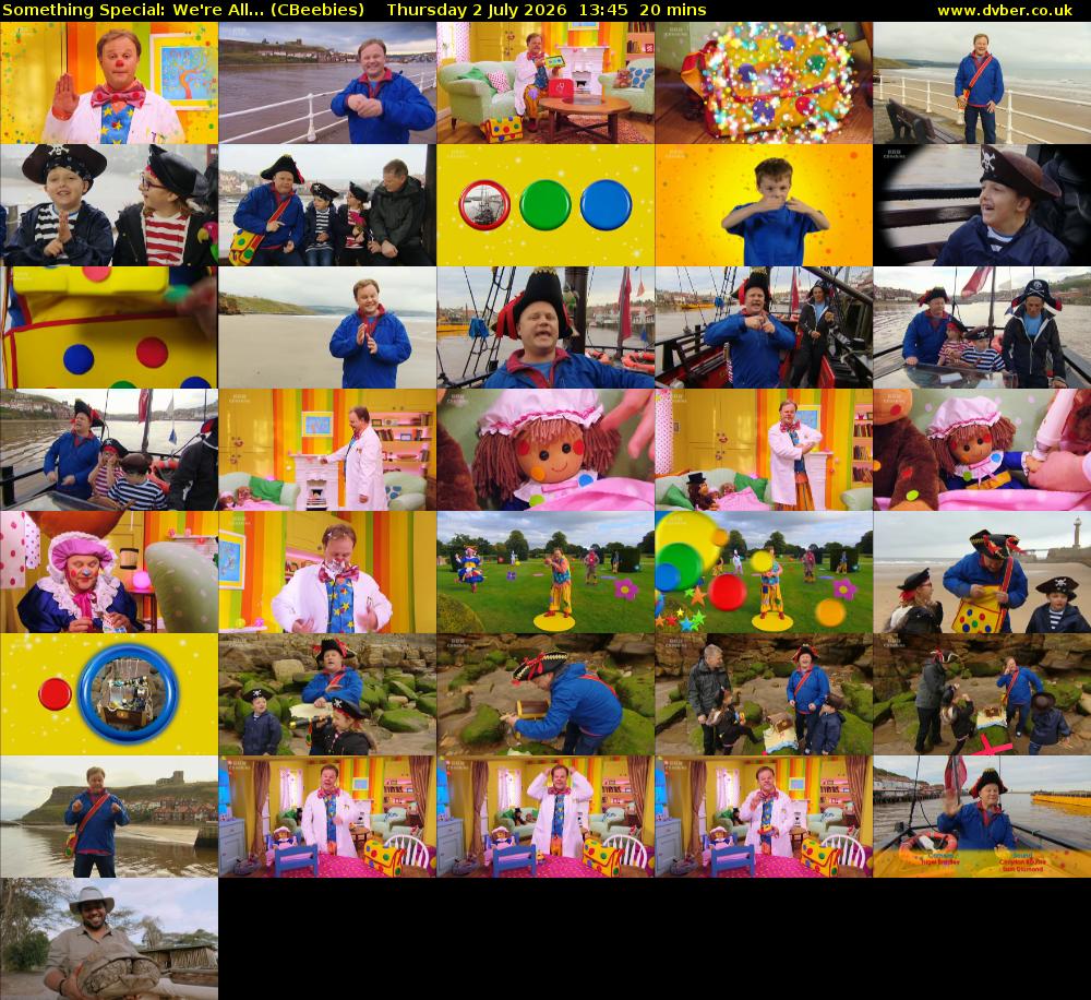 Something Special: We're All... (CBeebies) Thursday 2 July 2026 13:45 - 14:05